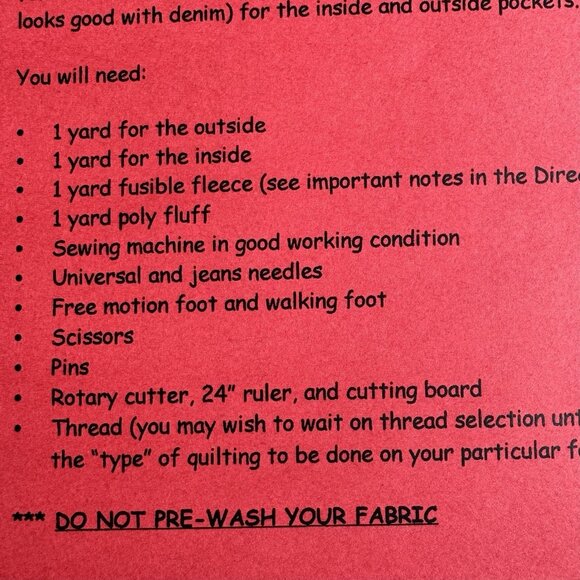 The Sail Riggers Bag Quilted Pattern EV Spires Designs - Picture 5 of 6